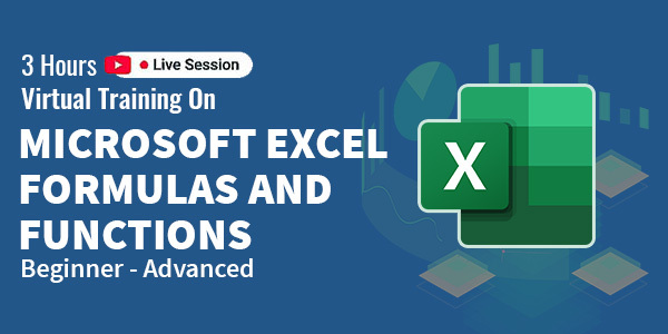 3 hours Live Virtual training on Microsoft Excel Formulas and Functions ( Beginner - Advanced )