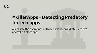 Digital Lending WatchTower - #KillerLoanApps Predatory digital lending apps