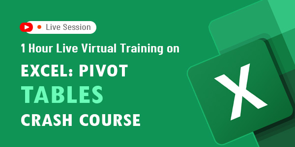 1 Hour Live Virtual Training on Excel: Pivot Tables Crash Course