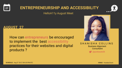 Entrepreneurship and Accessibility by Shanisha Collins